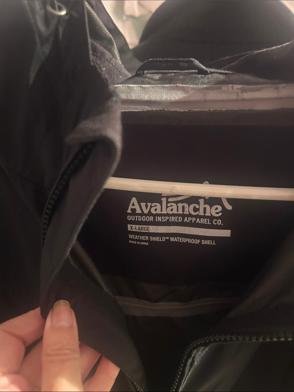 Avalanche Black Waterproof Shell Jacket